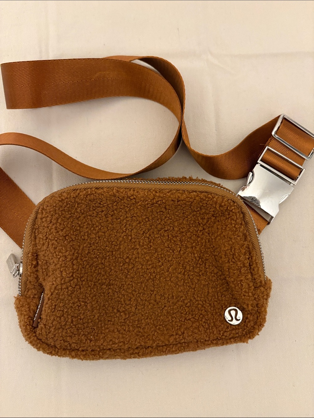 lululemon athletica Caramel Brown Sherpa Crossbody Bag